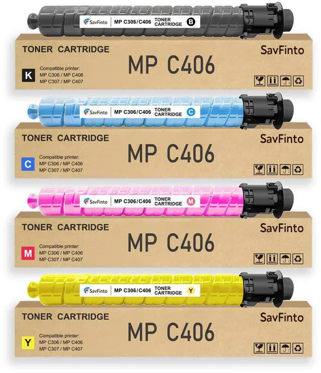 Main image of MP C406 MP C307 MP C407 MP C306 Toner Cartridge MPC406 MPC307 842091 842092 842093 842094 Replacement for Ricoh MP C307 MP C407 MP C406 MP C306 Printer (17,000 Pages High Yield, BCMY, 4-Pack)