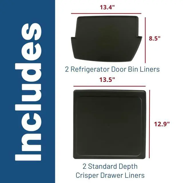 Alt view image 2 of 7 - Appliances Refrirator Drawer & Bin Liners with Microban for Standard Depth Refrirators Durable, Easy-Clean, Anti-Microbial Protection