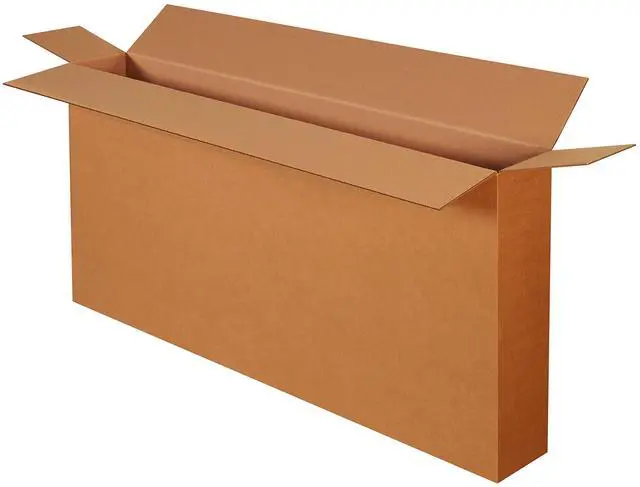 Main image of HD54828FOL Side Loading Corrugated Cardboard Box 54" L x 8" W x 28" H, Kraft, For Shipping, Packing and Moving (Pack of 5)