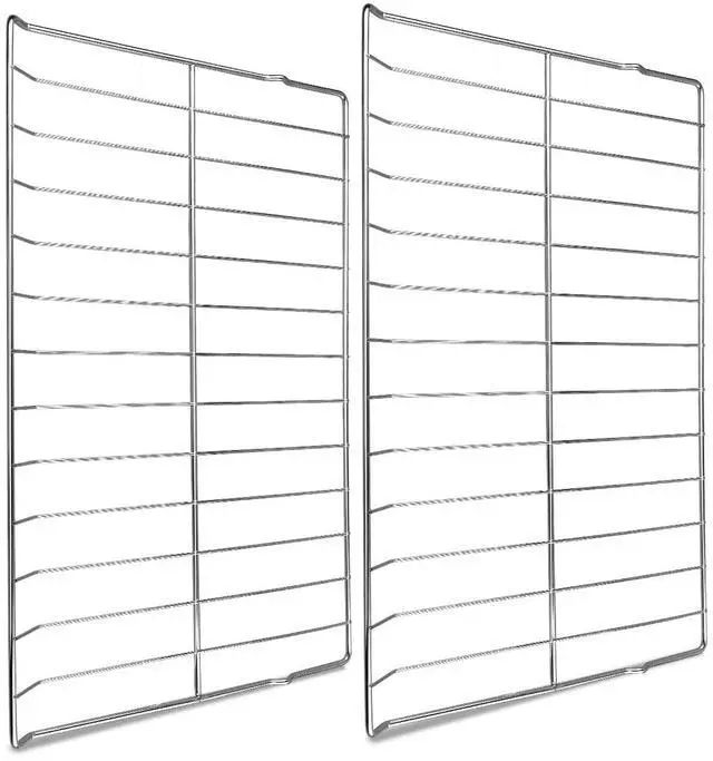 Main image of MHL63411403 Oven Rack Fit for LG Range Stove LDG4313ST LREL6323S, 304 Stainless Steels Oven Wire Rack Baking Rack Replace MHL63411401 MHL63411402 MHL62112101, 24.8 x 16.2 Inch, 2 Pack