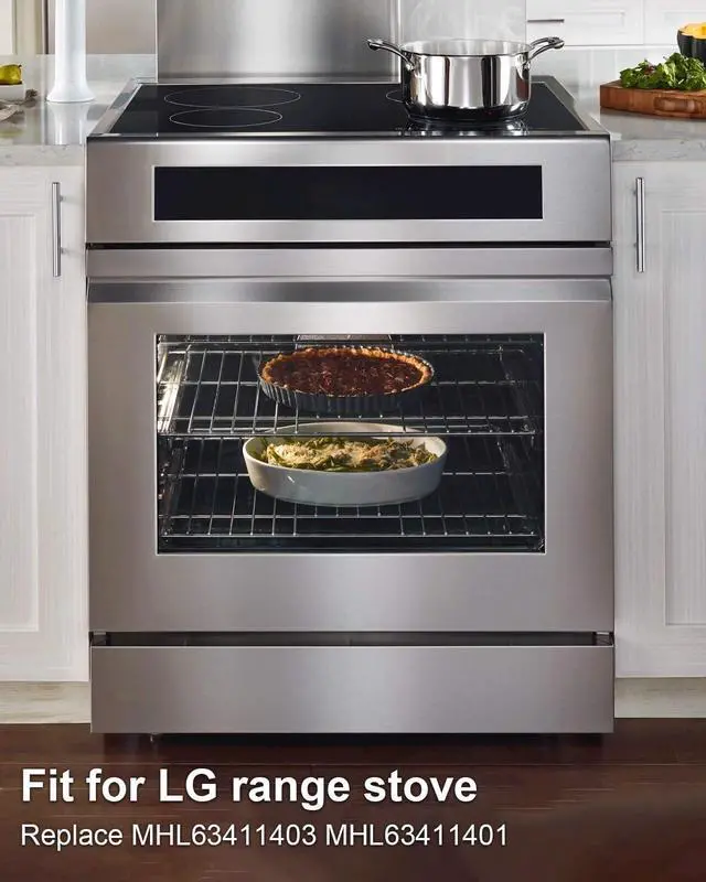 Alt view image 3 of 6 - MHL63411403 Oven Rack Fit for LG Range Stove LDG4313ST LREL6323S, 304 Stainless Steels Oven Wire Rack Baking Rack Replace MHL63411401 MHL63411402 MHL62112101, 24.8 x 16.2 Inch, 2 Pack