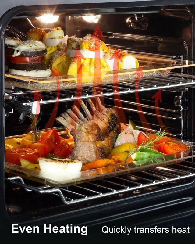 Alt view image 5 of 6 - MHL63411403 Oven Rack Fit for LG Range Stove LDG4313ST LREL6323S, 304 Stainless Steels Oven Wire Rack Baking Rack Replace MHL63411401 MHL63411402 MHL62112101, 24.8 x 16.2 Inch, 2 Pack