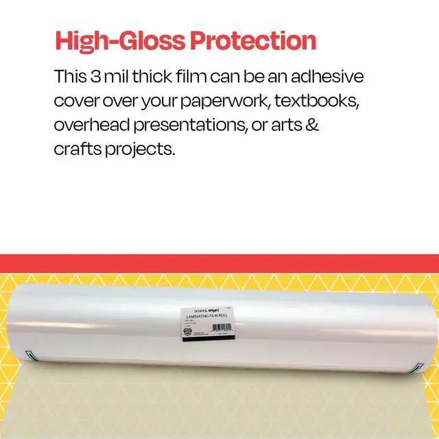 Alt view image 7 of 7 - Laminating Film Roll, 25 Inches x 500 Feet, 3 Mil Thick, High Gloss | 1-roll, 3 mil Thick, High Gloss