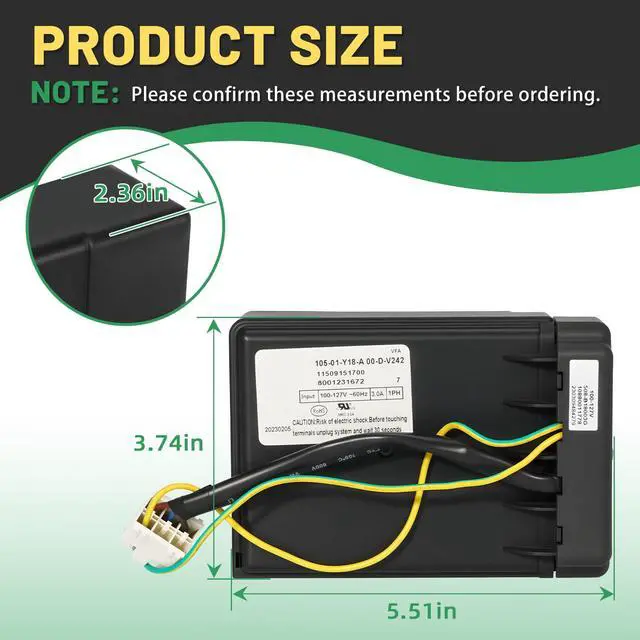 Alt view image 5 of 6 - Refrigerator Control Board Compatible with Donper 105-01-Y18-R 36-D-V717 105-01-Y18-A 00-D-V241 Fridge Freezer Parts, 100-127V 60Hz Fridge Circuit PCB