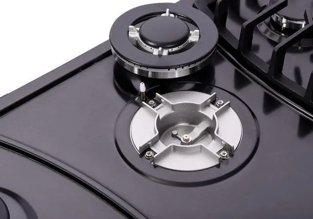 Alt view image 3 of 7 - 30 Inch Gas Cooktop Stainless Steel 5 Burners Stovetop Dual Fuel Gas Hob NG/LPG Convertible Gas Stove Top HF57013B Stainless Steel