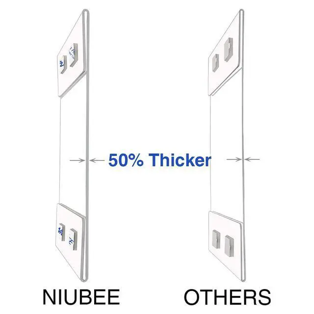 Alt view image 2 of 7 - 8.5x11 inch Wall Mount Acrylic Sign Holder with Double Sided Adhesive Tape for Office, Home, Store, Restaurant-No Drilling (30 Pack) clear