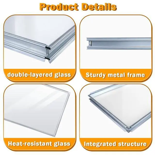 Alt view image 3 of 7 - WB56X22160 Range Oven Inner Door Glass for GE Range/Wall Oven/Electric Oven | Double-Layer Glass, Replacement Part Numbers WB55T10154, WB56T10152, WB56X26391, WB55T10191, 3379163