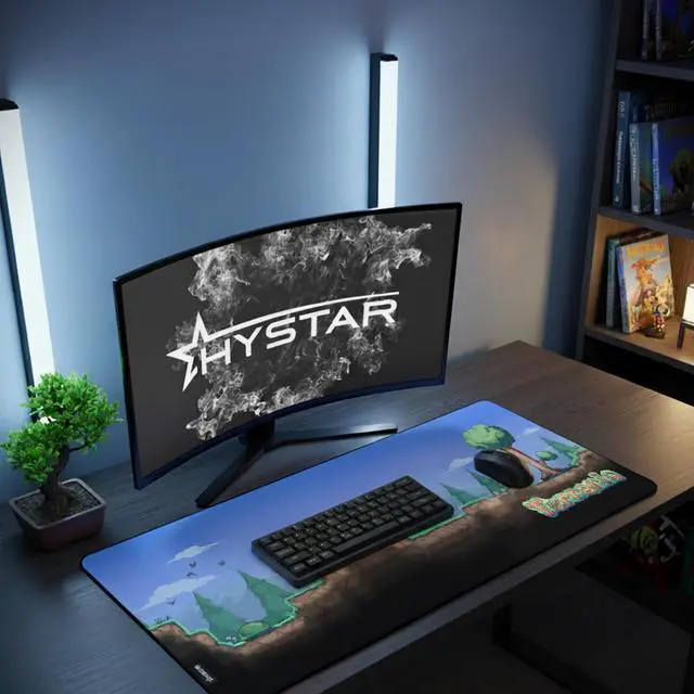 Alt view image 6 of 7 - Terraria Extended Gaming Mouse Pad | 5mm Thick, Waterproof Surface, Smooth Polyester Fabric, and Natural Rubber Base (Overworld) (XXXL)