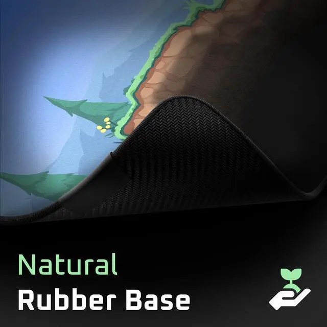 Alt view image 5 of 7 - Terraria Extended Gaming Mouse Pad | 5mm Thick, Waterproof Surface, Smooth Polyester Fabric, and Natural Rubber Base (Overworld) (XXXL)
