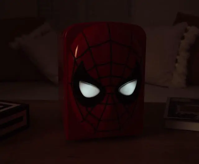 Alt view image 6 of 7 - Marvel Comics Spider-Man 4-Liter Mini Fridge Thermoelectric Cooler With Light-Up Eyes | Holds 6 Cans | Small Refrigerator Drink Cooler for Soda, Beer, Skincare