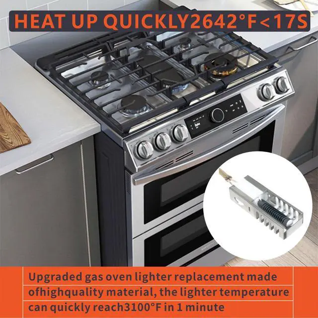 Alt view image 6 of 7 - NR038KX Gas Range Oven Ignitor for Thor HRG Griddle Series Exact Replacement DVTH-5310,DVTH-5316,DVTH-5319HRG3026HRG3080UHRG3031UHRG3618UHRG3609UHRG4804UHRG4808ULRG3001U HRG Series Models