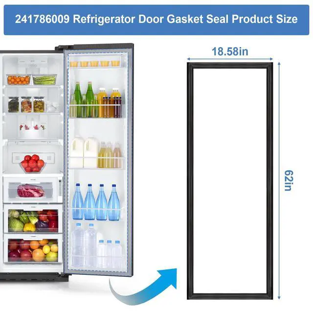 Alt view image 4 of 7 - Upgraded 241786009 Refrigerator Door Gasket Compatible with Frigidaire,Ken-more,Crosley, Electrolux,Replaces 241569805,5304439531,7241786001,Refrigerator Fresh Food Door Seal