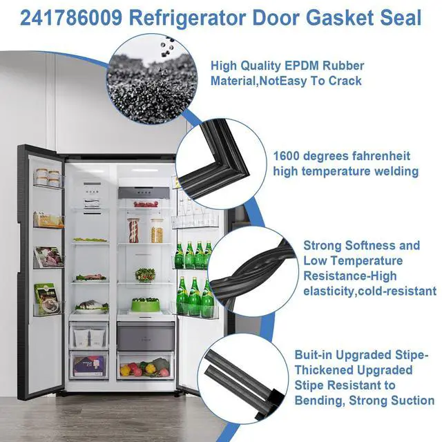 Alt view image 5 of 7 - Upgraded 241786009 Refrigerator Door Gasket Compatible with Frigidaire,Ken-more,Crosley, Electrolux,Replaces 241569805,5304439531,7241786001,Refrigerator Fresh Food Door Seal