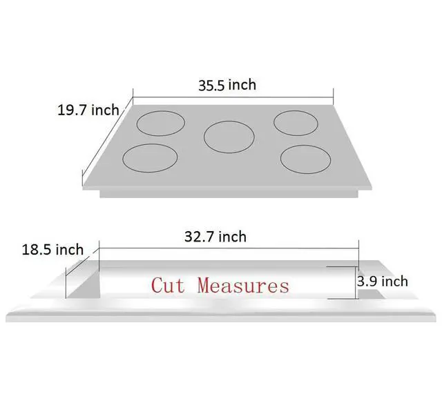 Alt view image 4 of 7 - 36 Inch Gas Cooktop Tempered Glass 5 Burners Stovetop Dual Fuel Gas Hob NG/LPG Convertible Gas Stove Top HF5198-01 Tempered Glass