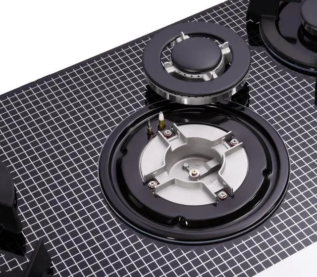 Alt view image 6 of 7 - 36 Inch Gas Cooktop Tempered Glass 5 Burners Stovetop Dual Fuel Gas Hob NG/LPG Convertible Gas Stove Top HF5198-01 Tempered Glass