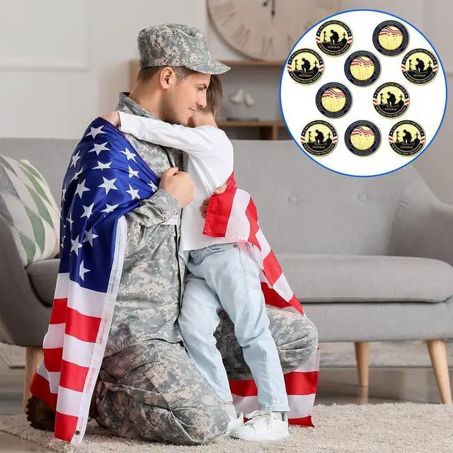 Alt view image 6 of 6 - 80 Pcs Military Challenge Coins Thank You for Your Service Veterans Appreciation Gift Coins Army Retirement Gifts 250th Gifts Coin for Men Veterans Day Presents Military Favors(Stylish)
