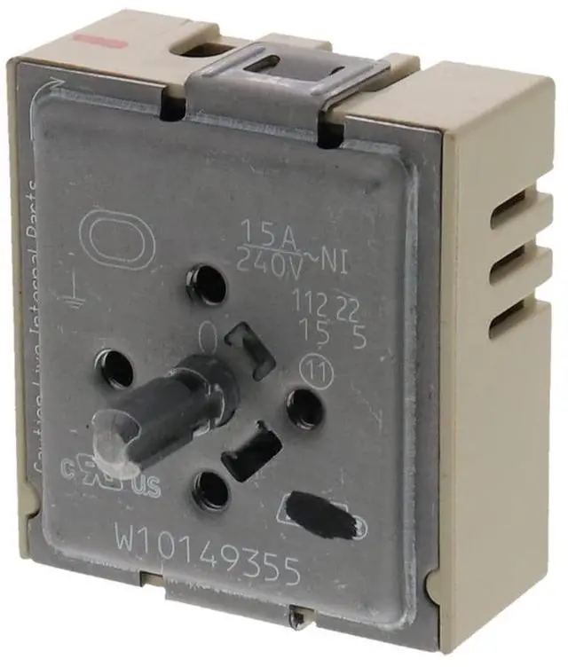 Main image of W10149355 Range Infinite Switch Compatible with Whirlpool, Maytag, KitchenAid, Jenn-Air, Amana, Magic Chef, Admiral, Norge, Roper, Replacement for W10149355, 1470674, PS11749068, AP6015787