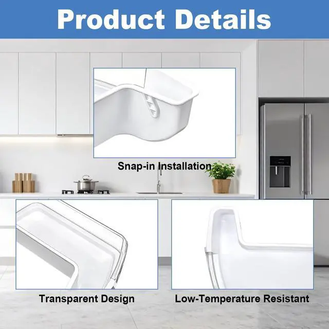 Alt view image 4 of 7 - DA97-08400A Refrigerator Left Door Shelf Bin, Replace DA97-08400B | DA97-08400C DA63-05384A EAP4175796, Fits Samsung RF4287HARS, RF4287HAPN, RF4287HAWP, RF4287HABP Fridge Door Shelf Bin