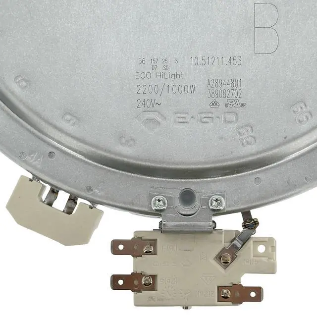 Alt view image 5 of 6 - 389082702 Range Cooktop 8"/5" Dual Radiant Surface Element Burner 2200/1000W 9 inch, Compatible with Frigidaire Kenmore GE, Replaces 316049703, 316049705, 316049707, 318178001, WB30X24134