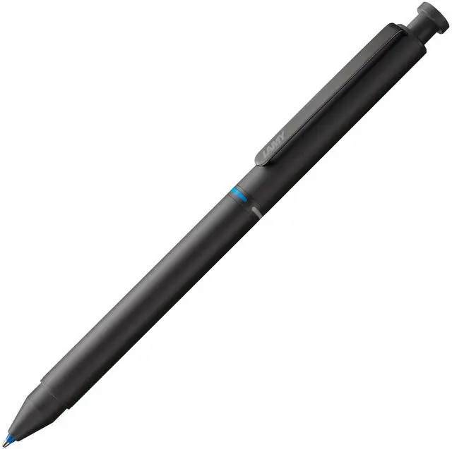 Main image of st black tri pen Multifunctional pen slim stainless steel mechanical pencil & ballpoint pen in one includes M 21 ballpoint refill in blue and red & M 41 fine-line refill (0.5 mm)