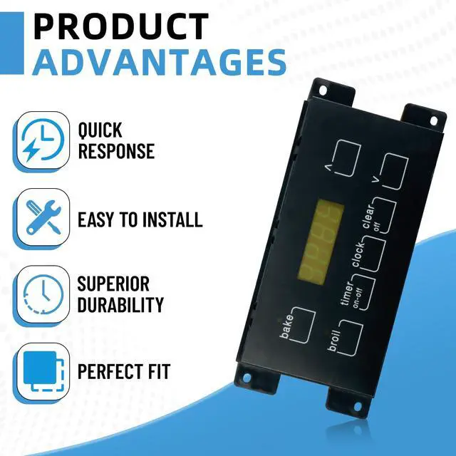 Alt view image 2 of 6 - 316455420 Oven Range Stove Clock Control Board Replacement Compatible with Electrolux Kenmore Replaces AP3960228 1197180