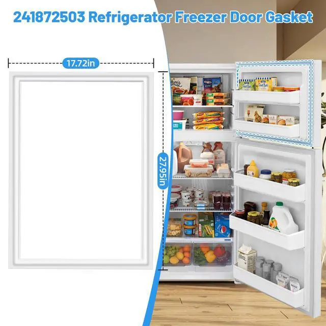 Alt view image 2 of 7 - UPGRADED 241872503 Freezer Door Gasket Compatible with Frigidaire Refrigerator Freezer Door Gasket 240542115 Refrigerator Door Seal For Kenmore Refrigerator Door Gasket 240370905 AP4310534 PS1991435