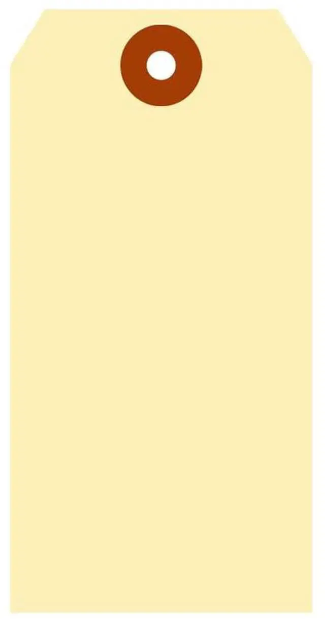 Main image of SmartSign Blank Manila Shipping Tags - Pack of 1000, Size-5, 10pt Thick Cardstock Tag, 4.75 x 2.375 inch Paper Hang Tags with Reinforced Fiber Patch (No Attachment)