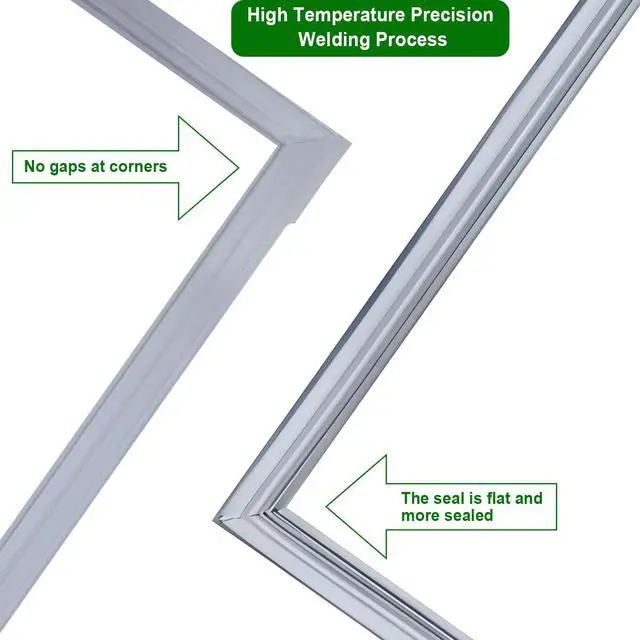 Alt view image 5 of 7 - 2 PACK 241778307 Fresh Food Door Gasket Replaces 1793667 AH3408461 (GRAY) | Compatible with Frigi-daire Kenmore Crosley and Electrolux Refrigerator Door Gasket