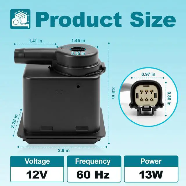 Alt view image 2 of 7 - W11542867 Ice Maker Circulation Pump for KitchenAid, Whirlpool, Kenmore; Replaces W11176264, W11325175, W10747426, W11439191