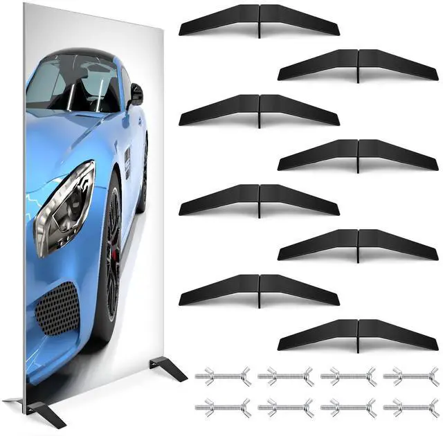 Main image of 16 Pcs/4 Sets Spider Feet Board Sign Holder Base Adjustable Heavy Duty Metal Floor Mount Standing Sign Holder for Business Store Board Display Show (Base Only)