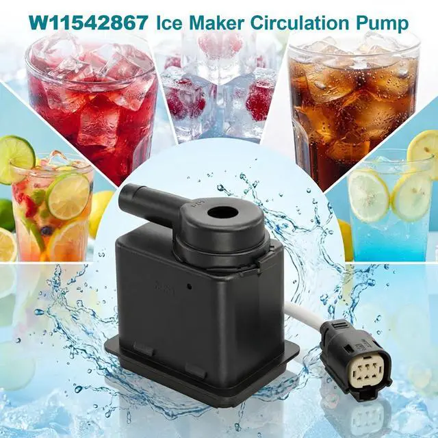 Alt view image 7 of 7 - W11542867 Ice Maker Circulation Pump for KitchenAid, Whirlpool, Kenmore; Replaces W11176264, W11325175, W10747426, W11439191