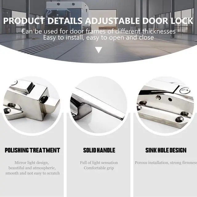 Alt view image 2 of 7 - Walk in Cooler Door Handle, Freezer Door Latch | Zinc Alloy Refrigerator Door Lock for Heavy Duty Commercial Freezer Laboratory