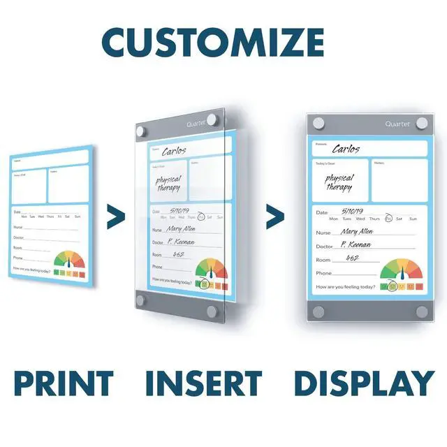 Alt view image 3 of 7 - Glass Whiteboard, Magnetic Dry Erase Board, 3' x 2', with Customizable Templates, White Dry Erase Surface, Infinity (GI3624)