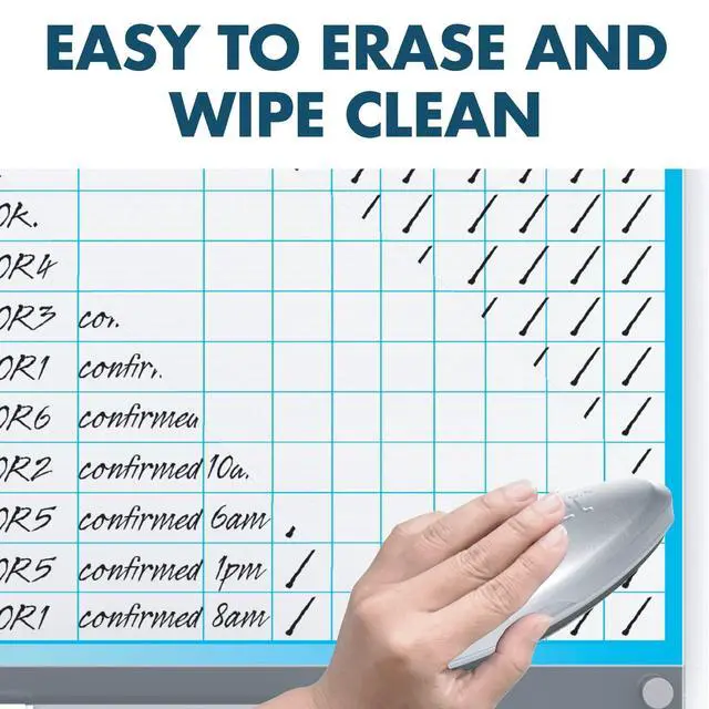 Alt view image 4 of 7 - Glass Whiteboard, Magnetic Dry Erase Board, 3' x 2', with Customizable Templates, White Dry Erase Surface, Infinity (GI3624)