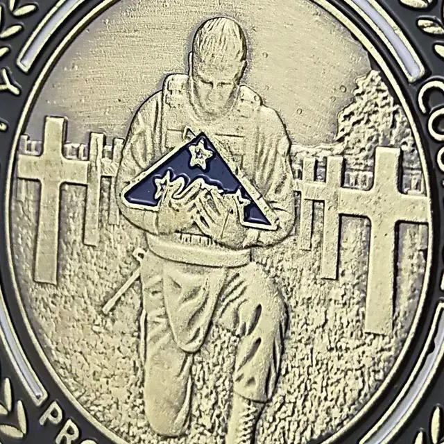 Alt view image 7 of 7 - 82 PCS US Military Challenge Coin Veteran Coin - Stand for The Flag, Kneel for The Fallen