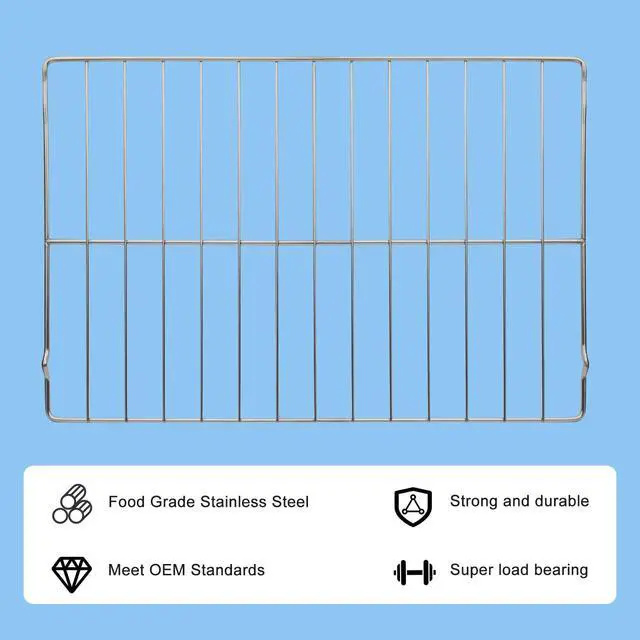 Alt view image 3 of 7 - UPGRAGED 316067902 Oven Rack Replacement for Frigidaire Kenmore Range Stove Oven Parts 316069800 23" x 16" 304 Stainless Steel Rack Flat Frigidaire Range Oven Wire Rack 2 Pack