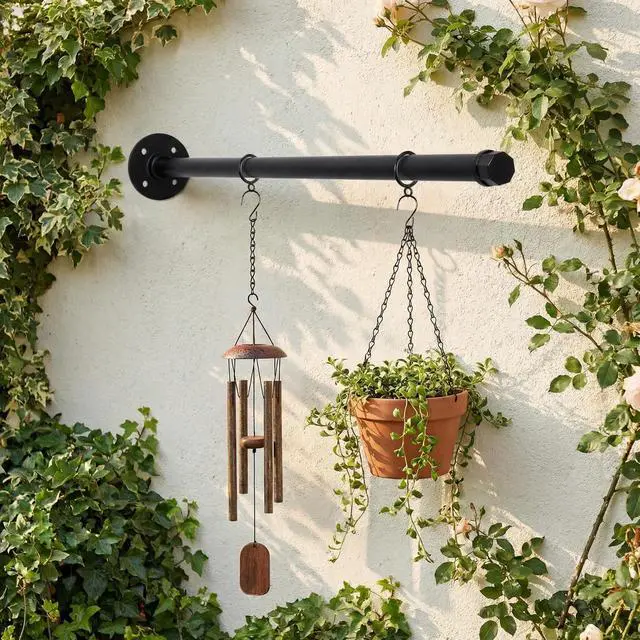 Alt view image 6 of 7 - 2Pack 24'' Metal Sign Hanger Brackets with 4 Hanging Chains Heavy Duty Wall Mount for Outdoor & Indoor Signs, Hanging Sign Brackets for Shops, Blade Sign Bracket, Decorative Sign Hanger