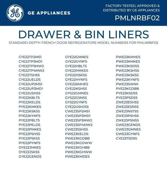 Alt view image 4 of 7 - Appliances Refrirator Drawer & Bin Liners with Microban for Counter Depth Refrirators Durable, Easy-Clean, Anti-Microbial Protection