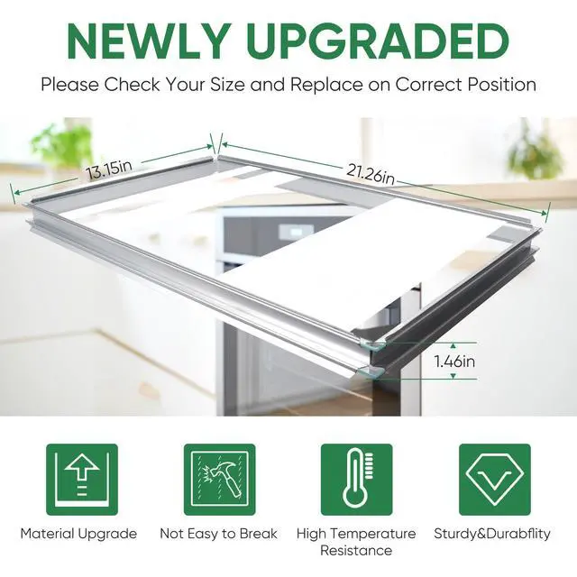 Alt view image 7 of 7 - WB56X22160 Range Oven Inner Door Glass Compatible with GE, Hotpoint, Kenmore Range - Replaces WB55T10154, WB56T10152, WB56X26391, AP5949162, 3283296 - Heat-Resistant Tempered Glass Replacement Part