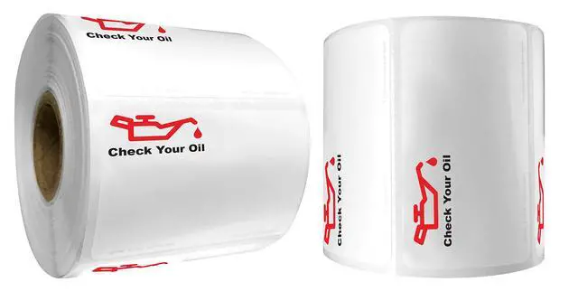 Alt view image 4 of 4 - Oil Can Stock Logo Labels, Compatible with Indy 2 PRO Printer, 500 Count