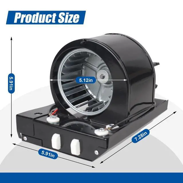 Alt view image 5 of 6 - Upgraded S97017063 Motor Blower Heater Assembly | Bathroom Exhaust Fan for Broan Nutone 655, 655F, 655-A, 655-B, 655-C, 656 Replaces 1194813, 97005005, S97005005,99080591