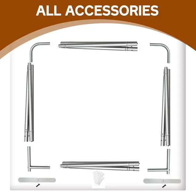 Alt view image 4 of 7 - 7.5x7.5 FT Tension Fabric Display Backdrop for Trade Show Booth, Stand Holder Backdrop Portable Aluminum Double-sided for Exhibition, Weddings, Events, - Stand Only
