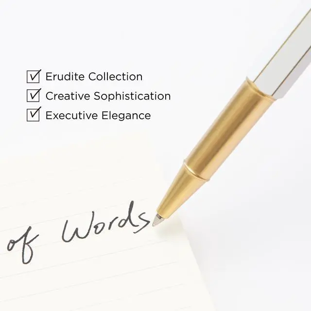 Alt view image 6 of 7 - Classic Revolve Rollerball Pen,Stunning Luxury Lacquer,Gilded Nib(Fine),German Schneider Ink Converter, Fancy Gift for Men&Women-Elegant, Executive,Nice Pens for Writing-white