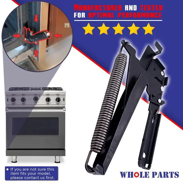 Alt view image 3 of 7 - Upgraded Range Door Hinge Assembly Part # PC020126 - Replacement & Compatible with Some Viking Gas Ranges/Ovens - Replaces AP5315887, 952741 - Non-OEM Appliance Parts & Accessories