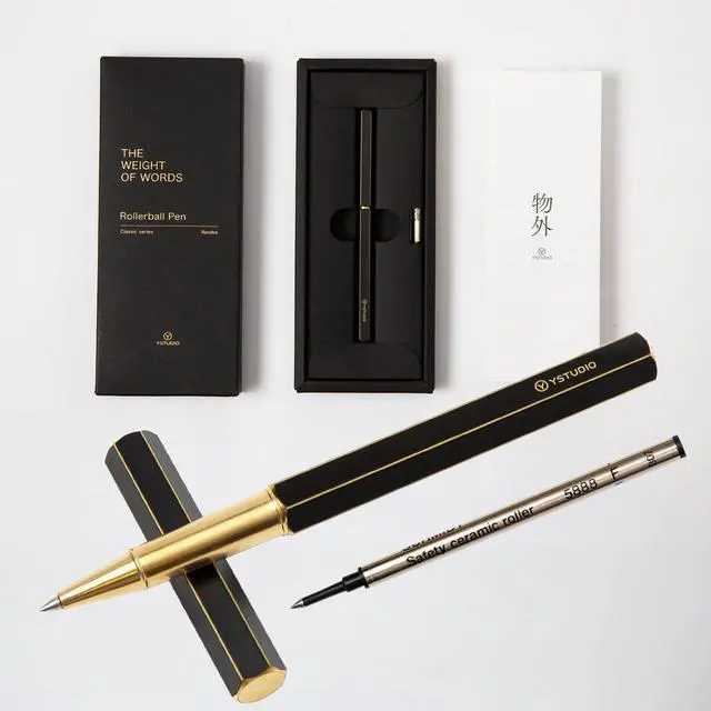 Alt view image 2 of 7 - Classic Revolve Rollerball Pen,Stunning Luxury Lacquer,Gilded Nib(Fine),German Schneider Ink Converter, Fancy Gift for Men&Women-Elegant, Executive,Nice Pens for Writing-black