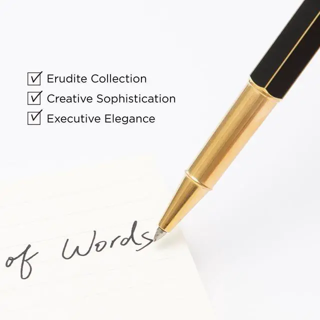 Alt view image 6 of 7 - Classic Revolve Rollerball Pen,Stunning Luxury Lacquer,Gilded Nib(Fine),German Schneider Ink Converter, Fancy Gift for Men&Women-Elegant, Executive,Nice Pens for Writing-black