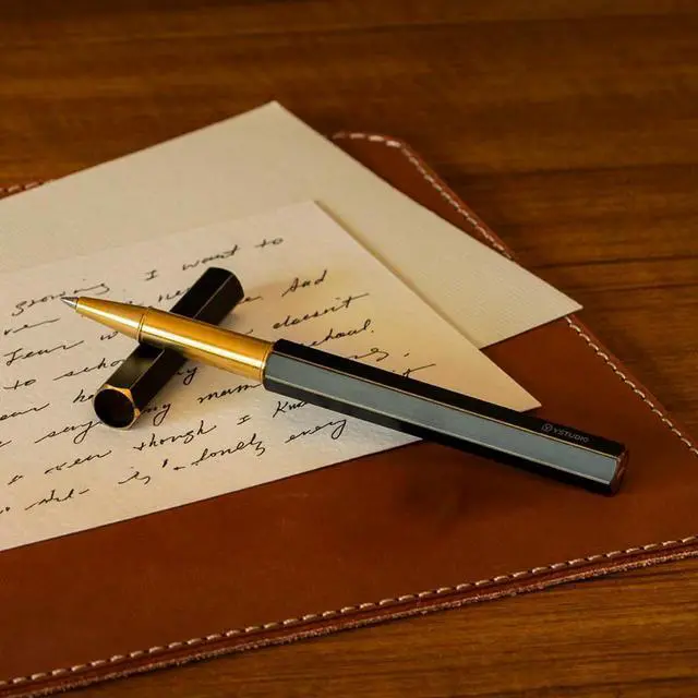 Alt view image 7 of 7 - Classic Revolve Rollerball Pen,Stunning Luxury Lacquer,Gilded Nib(Fine),German Schneider Ink Converter, Fancy Gift for Men&Women-Elegant, Executive,Nice Pens for Writing-black