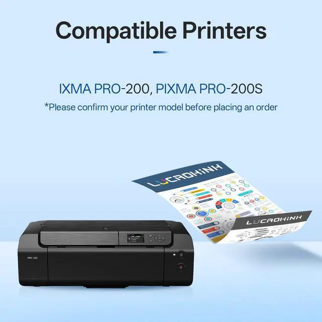 Alt view image 2 of 7 - CLI 65 Ink Cartridges Combo Pack Replacement for CLI-65 Ink Cartridges for PIXMA PRO-200 Printer (8pack, 1BK 1GY 1LGY 1C 1PC 1M 1PM 1Y)