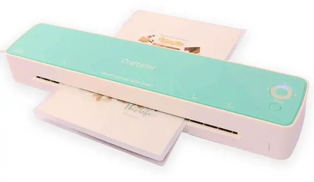 Main image of Versatile Hot and Cold Laminator Machine & Foil Applicator for 3 to 10 Mil Pouch Thickness, Up to 13 Inch Wide Document Sealer, Easy to Use for Home Office or School, Mint and White
