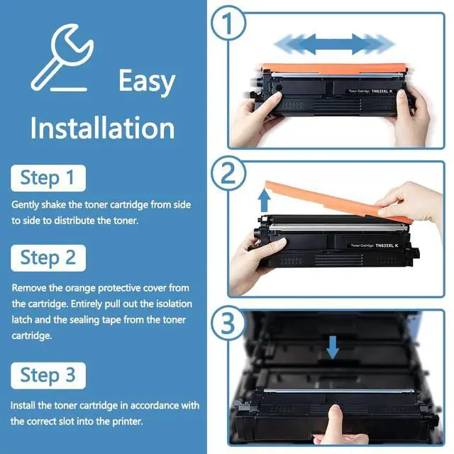 Alt view image 5 of 6 - TN635XL TN635 High Yield Black Toner Cartridge TN-635XL 635XL | Compatible for Brother MFC-L8930CDW HL-L8430CDW HL-L8570CDW MFC-L8730CDW MFC-L8970CDW MFC-EX575 Printer 1-Pack
